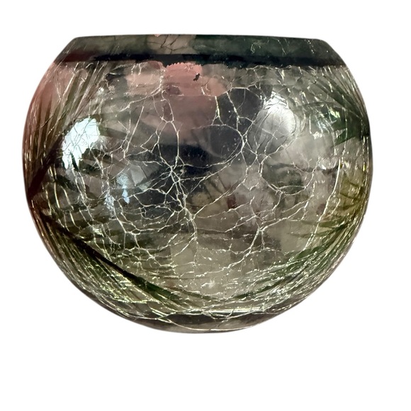 Vintage 3D Pinecone Crackle Glass TeaLight Votive Candle Holders. - Picture 5 of 9